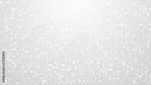 Dot white gray pattern gradient texture background. Abstract  technology big data digital background. 3d rendering.