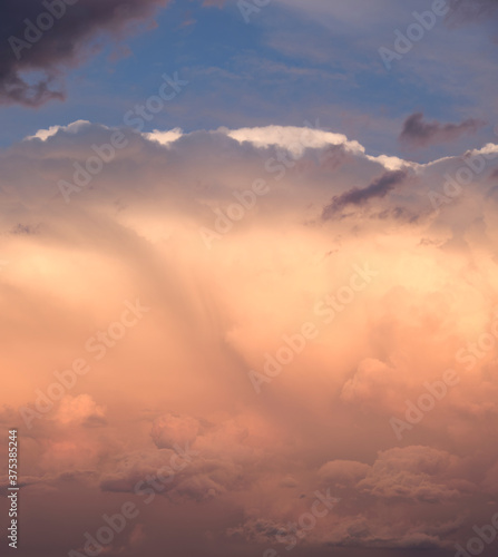 sunset sky with large clouds