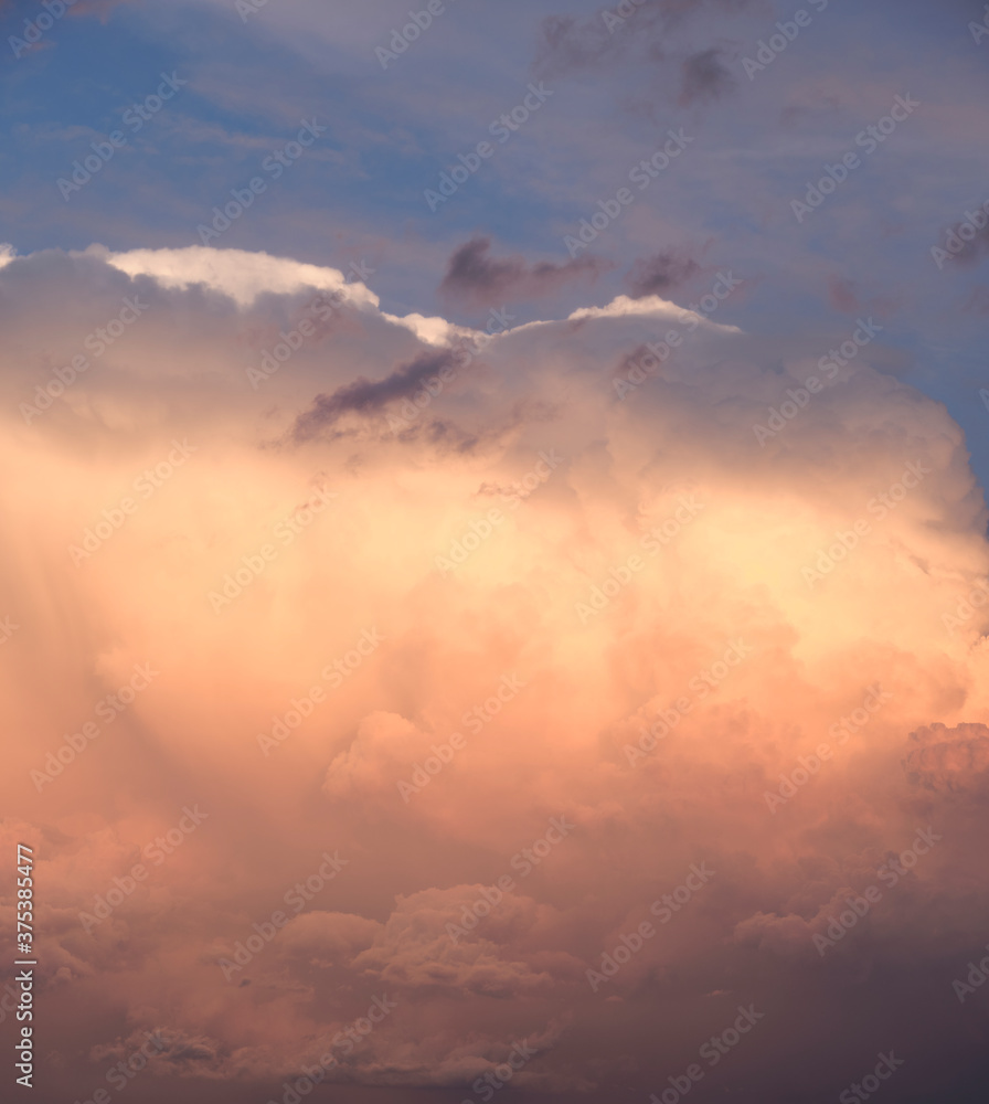 Fototapeta premium sunset sky with stormy clouds