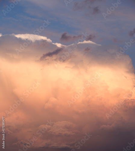 sunset sky with stormy clouds