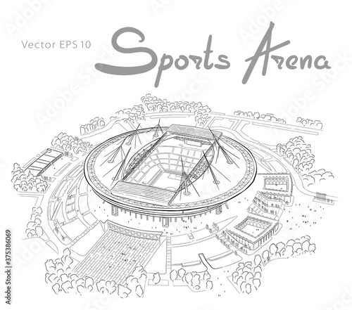 Sketch of the new stadium in Saint-Petersburg.