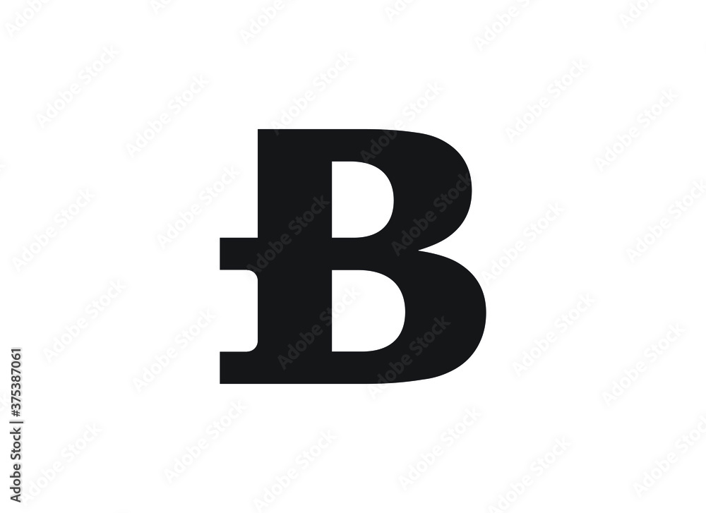 DB logo or BD logo in a modern geometrical design. Interwoven serif and sans serif characters DB logo or BD logo in a modern geometrical design. Interwoven serif and sans serif characters