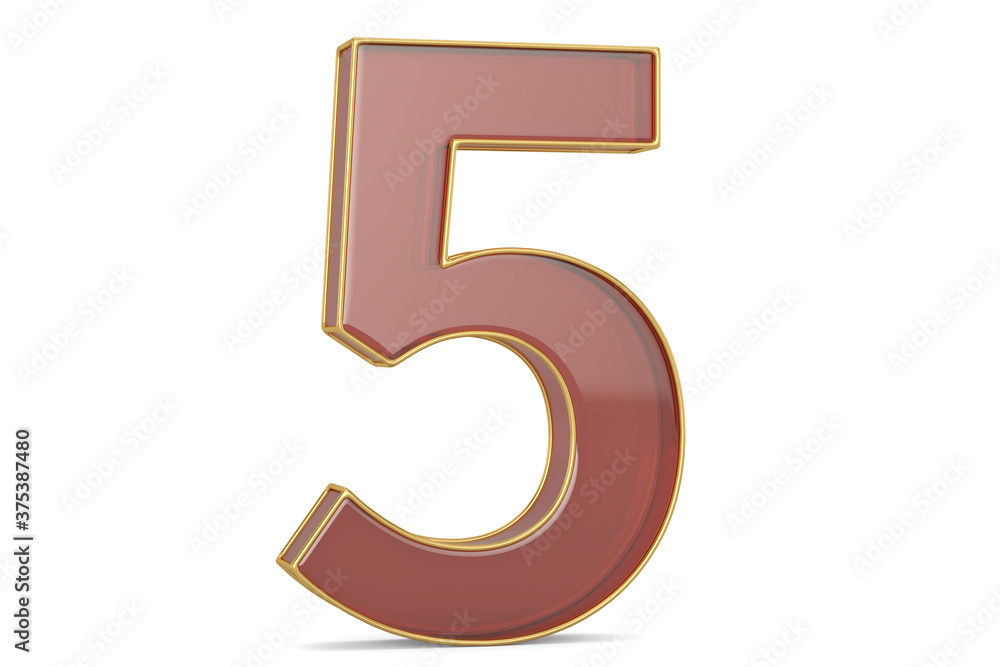Golden frame numeral Isolated On White Background, 3D render. 3D illustration. Golden frame numeral Isolated On White Background, 3D render. 3D illustration.