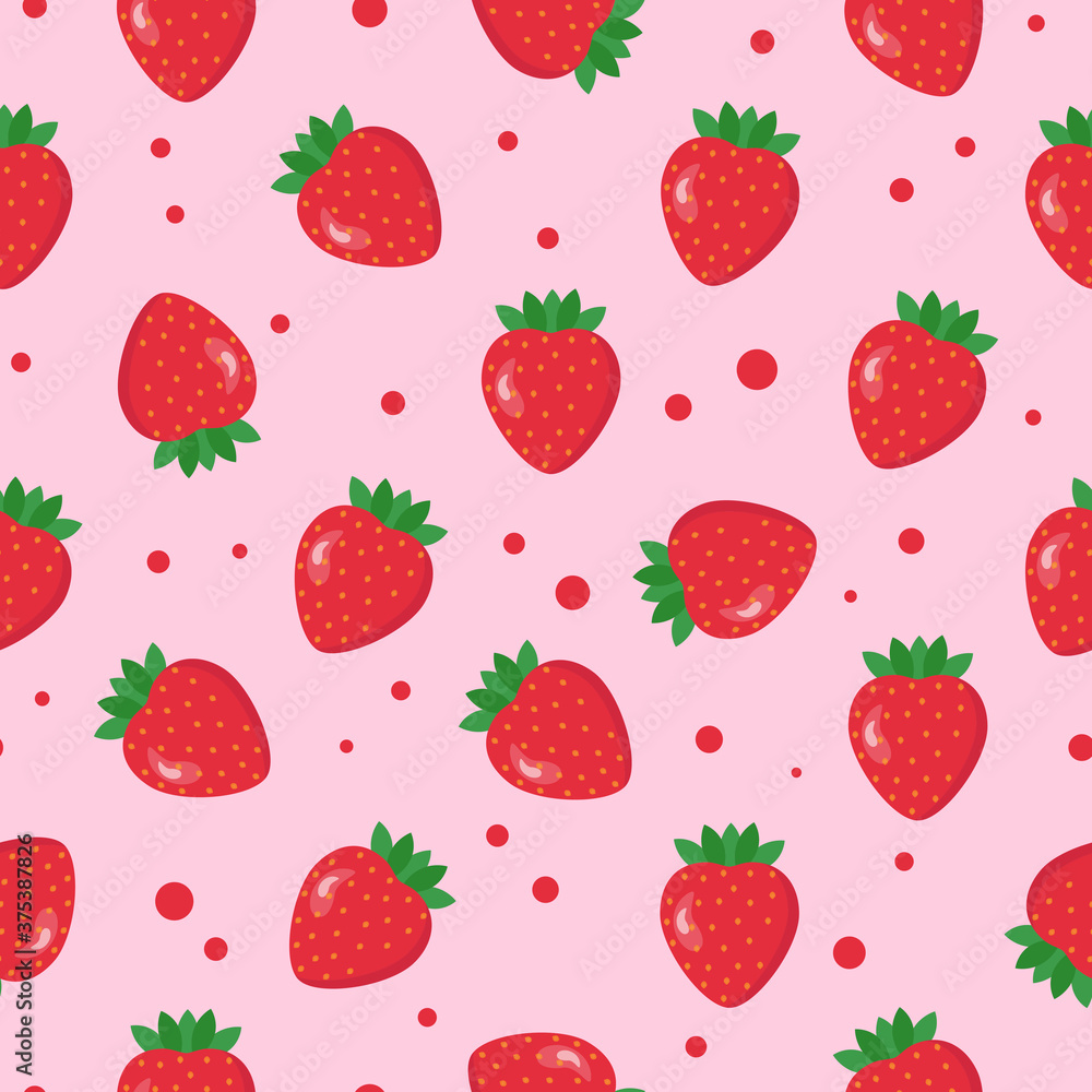 This is a seamless pattern of strawberry on a light background. Could be used for flyers, postcards, banners, gift paper, holiday decorations, etc. This is a seamless pattern of strawberry on a light background. Could be used for flyers, postcards, banners, gift paper, holiday decorations, etc.
