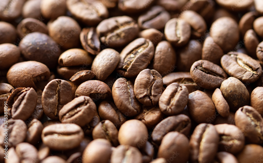 Coffee bean background close up Coffee bean background close up