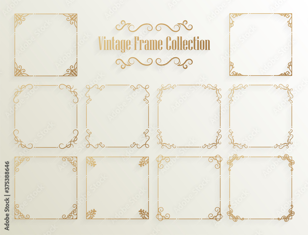 Vintage ornamental frame collection - obrazy, fototapety, plakaty 