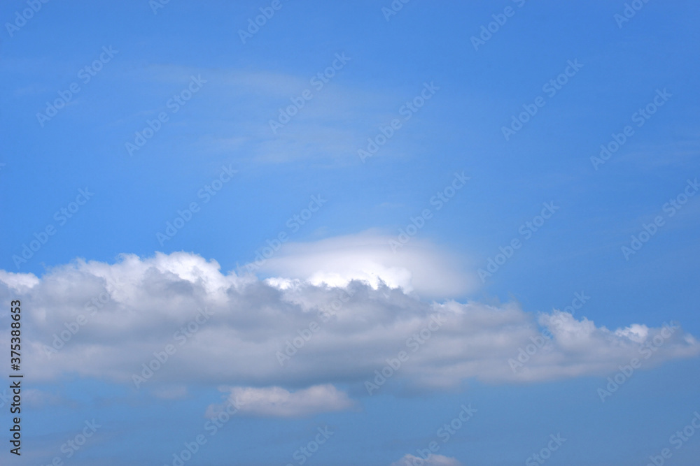 Fototapeta premium 真っ青な空に浮かぶ真っ白な雲