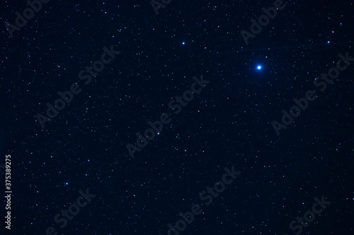 Beautiful starry sky. Night landscape. Astronomical background.