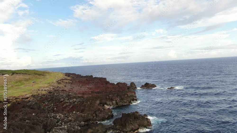 伊豆大島の溶岩でできた海岸 伊豆大島の溶岩でできた海岸