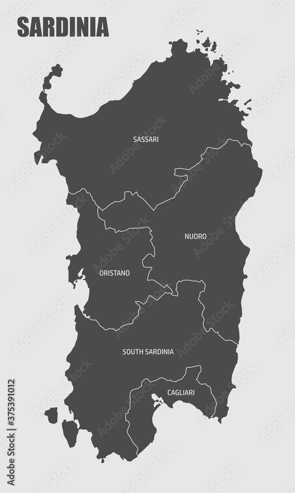 Sardinia region map