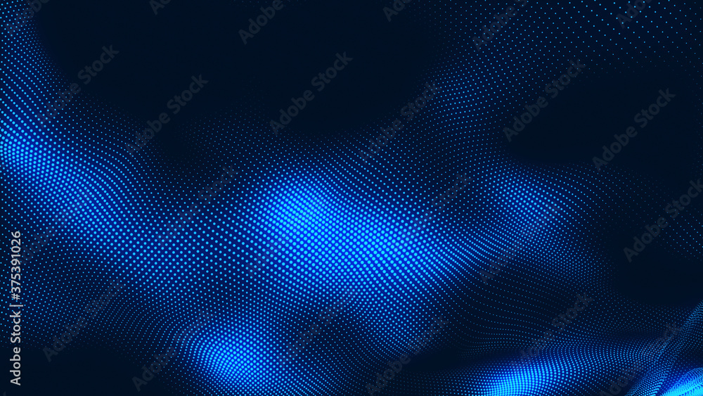 Dot white blue wave light screen gradient texture background. Abstract technology big data digital background. 3d rendering. Dot white blue wave light screen gradient texture background. Abstract technology big data digital background. 3d rendering.