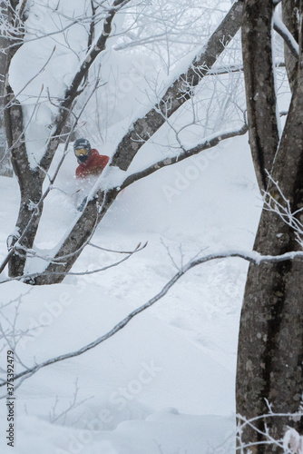 ride though the mountain snowboard photo