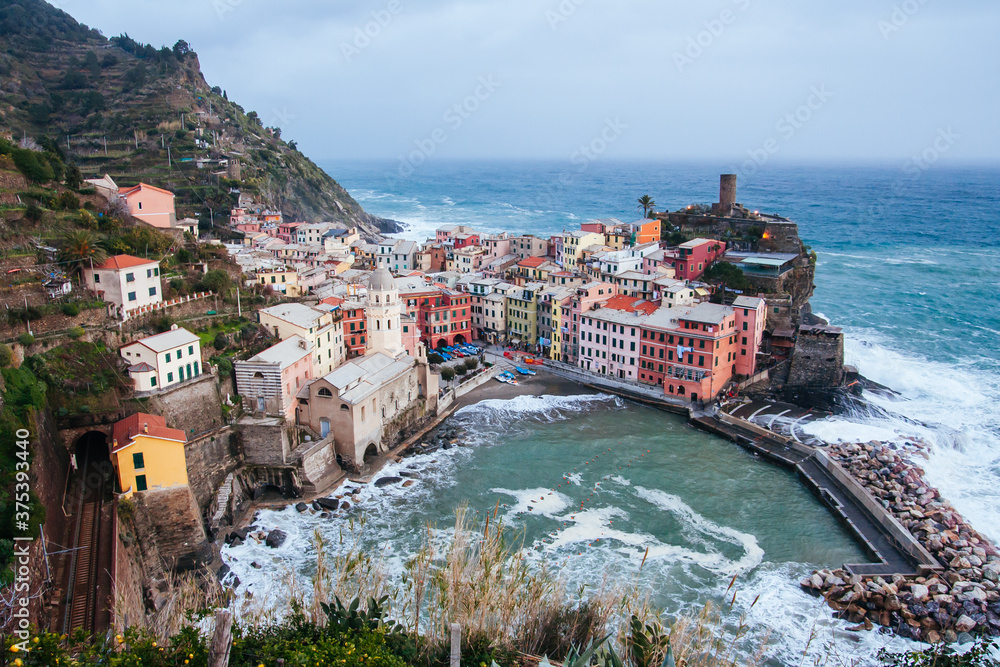 View over Vernazza in Italy
