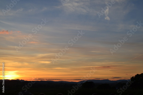 sunset over the river