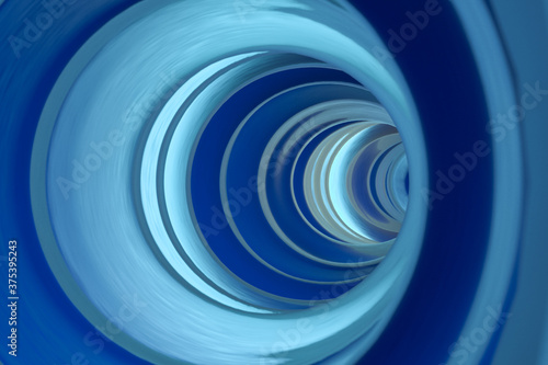 Quadro su tela Colorful glowing tunnel, multicolor hole, 3d rendering.