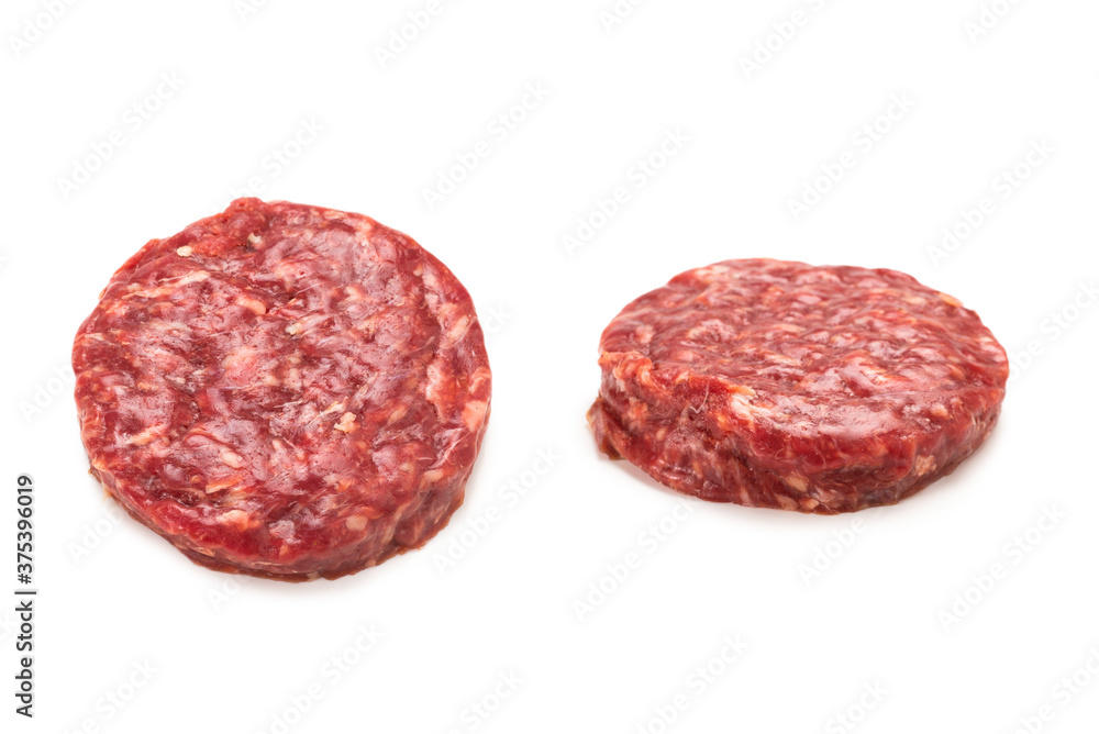 Raw minced beef isolated on white background. Raw minced beef isolated on white background.