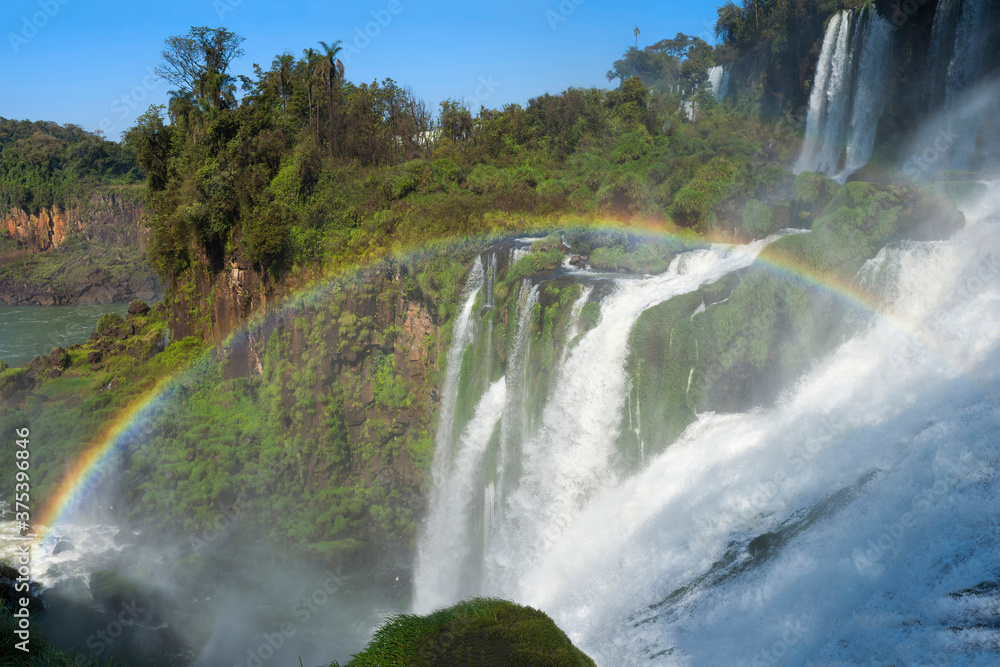 Fototapeta premium Iguazu Falls from Argentinian side, Argentina- Brazil