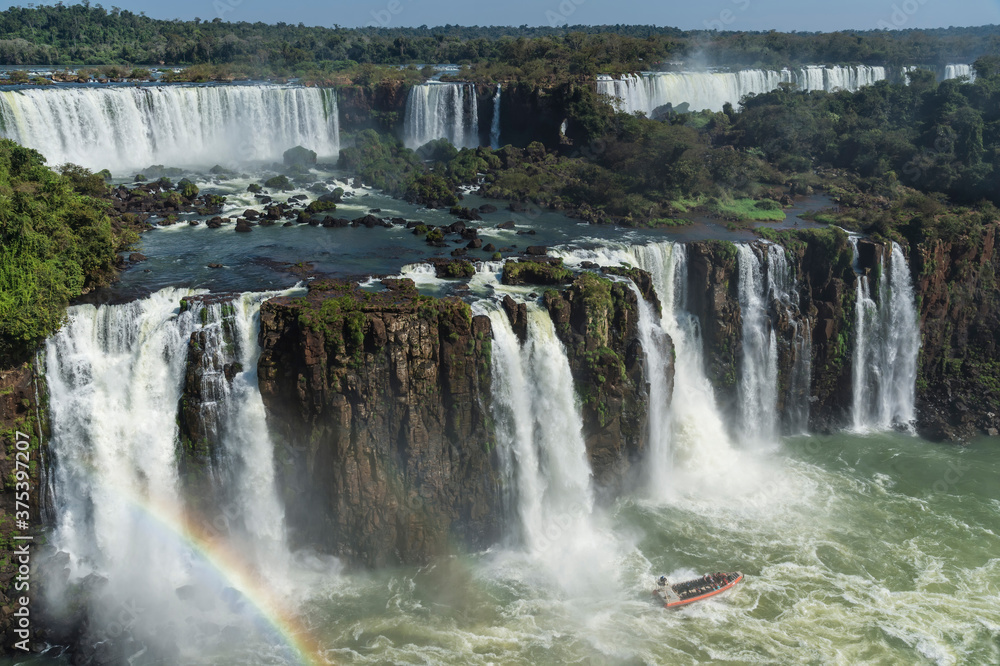 View of the Iguazu Falls from the Brazilian side, Unesco World Heritage Site, Foz do Iguacu, Parana State, Brazil View of the Iguazu Falls from the Brazilian side, Unesco World Heritage Site, Foz do Iguacu, Parana State, Brazil
