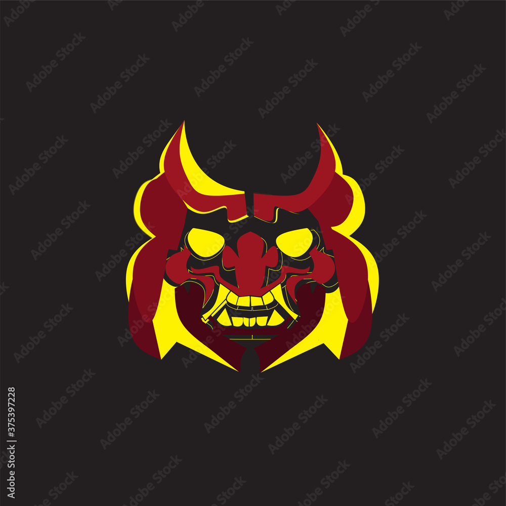Minimalist abstract design vector design logo in red and yellow style Minimalist abstract design vector design logo in red and yellow style