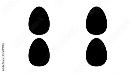 Set of black egg icons