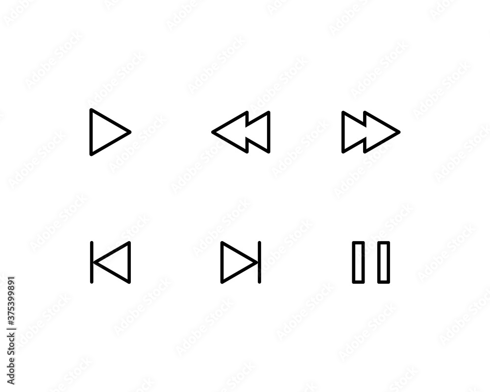 media player icon set vector media player icon set vector