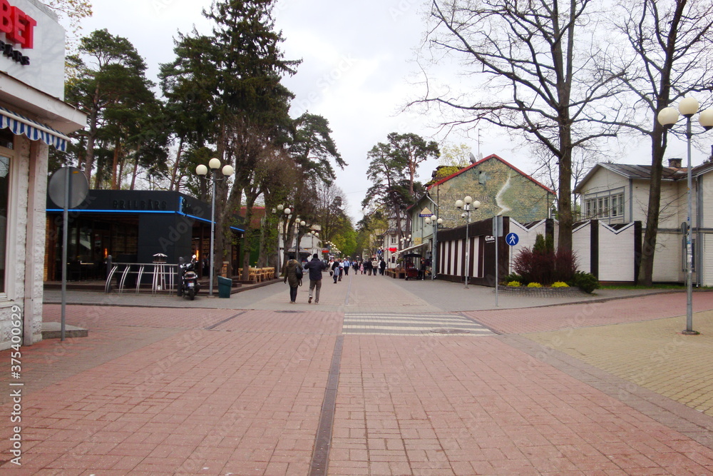 Naklejka premium street in the city