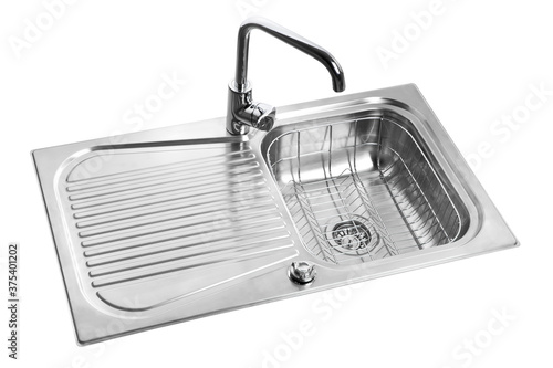 Fotografija Dishwasher sink on white background