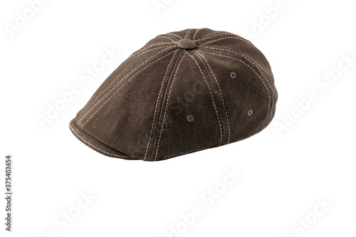 men's cap on an isolated white background