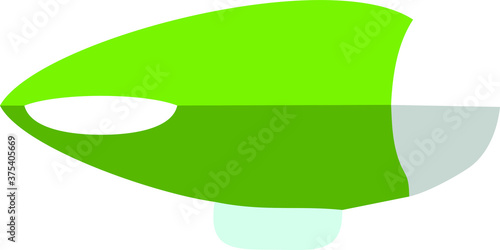 Vector Illustration of a Colorful Cartoon Blimp Dirigible