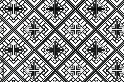 Wallpaper Mural Geometric seamless pattern with lines. Lattice design. Torontodigital.ca