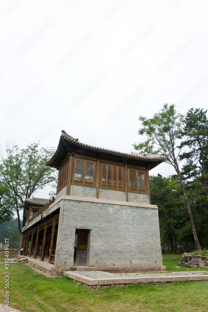 loft building in a Chinese ancient garden