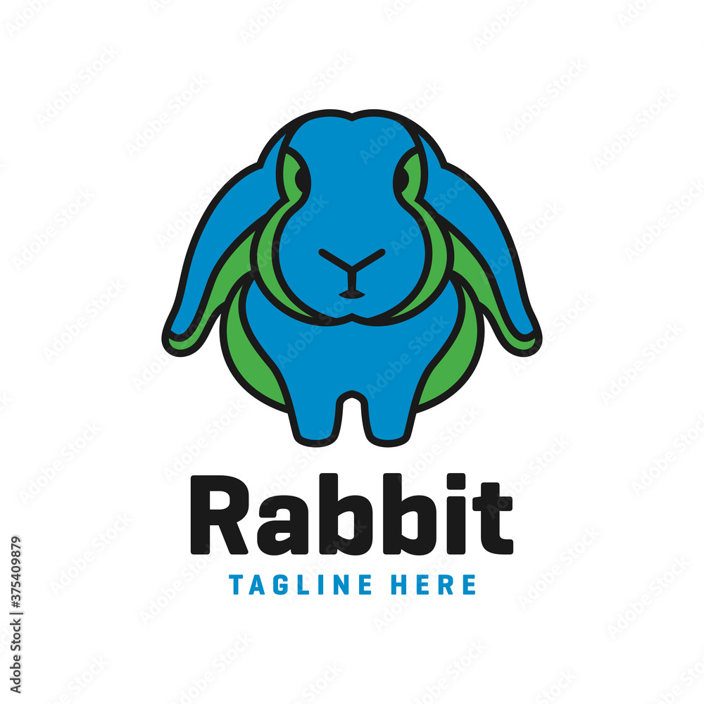 Obraz premium rabbit animal modern logo