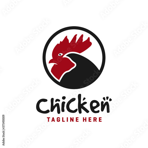 modern chicken logo design