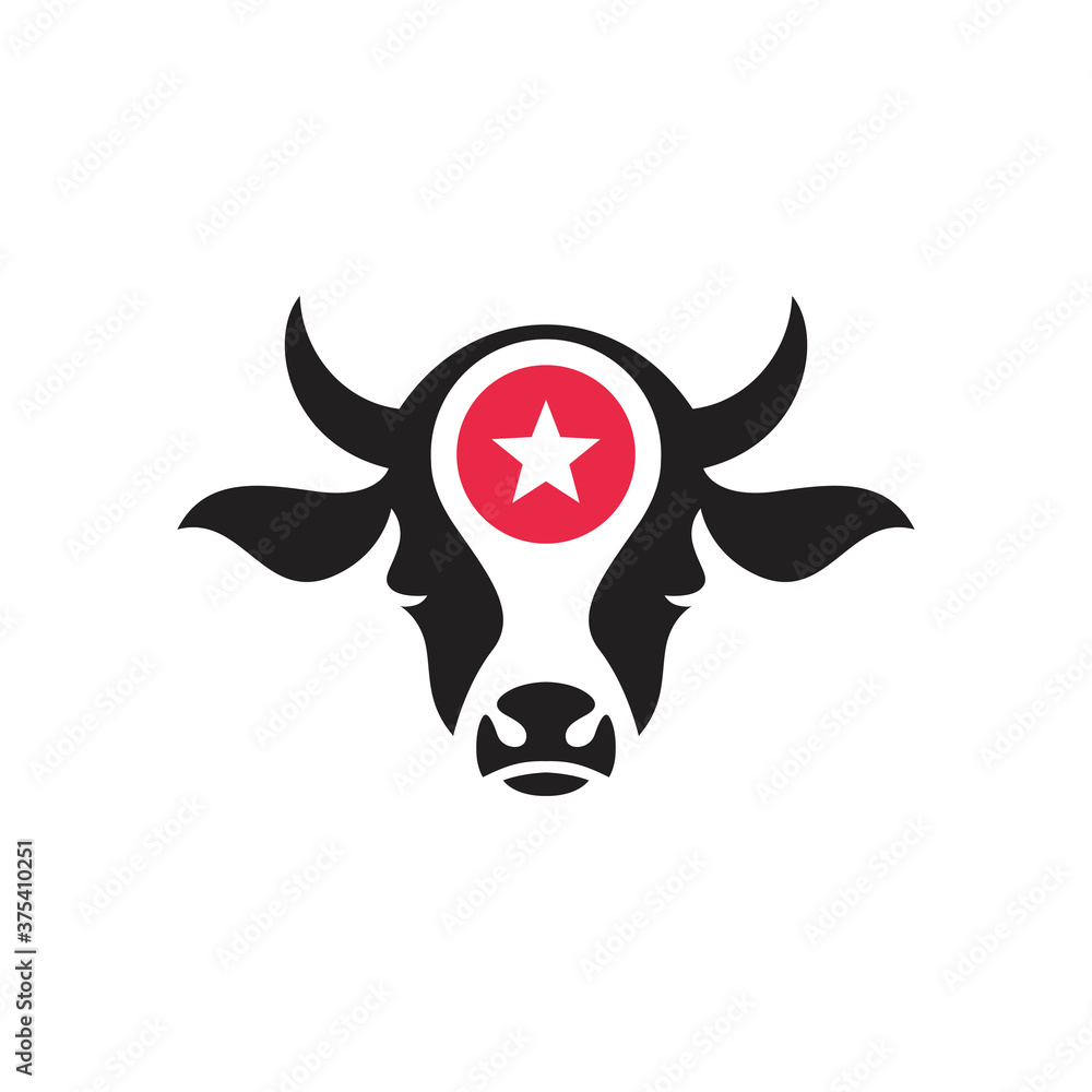 cow head modern logo cow head modern logo