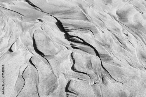 Fototapeta Perfect abstract pattern of sea sand formed after the tide