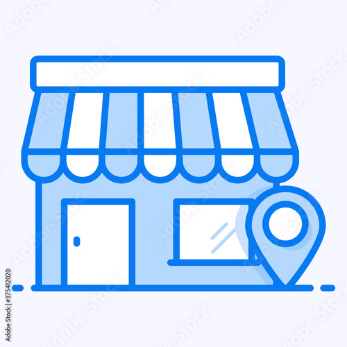 
Retail store location icon vector
