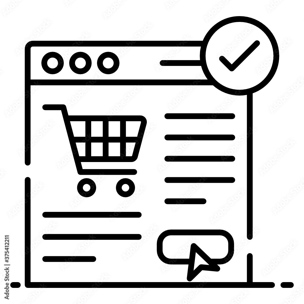 Online shopping website denoting concept of submit order in icon
Online shopping website denoting concept of submit order in icon