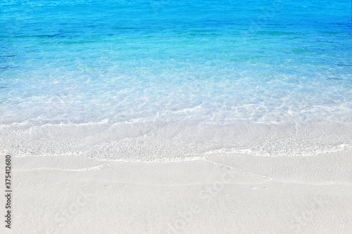 summer with clear water sea and sandy white sand beach