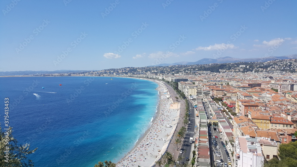 aerial view of the nice, france