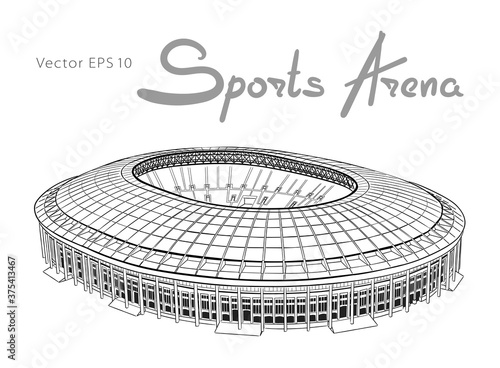 Sketch of the main sports arena in Moscow.