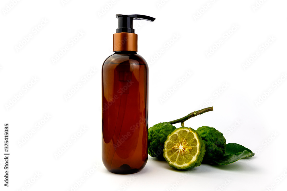 Products made from bergamot, Thai herbs isolated on white background Products made from bergamot, Thai herbs isolated on white background