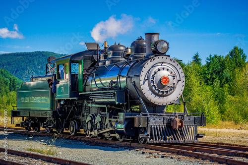 Fotografia old steam locomotive
