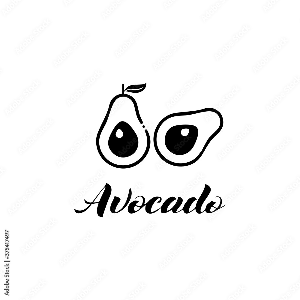 Obraz premium Avocado vector icon illustration design