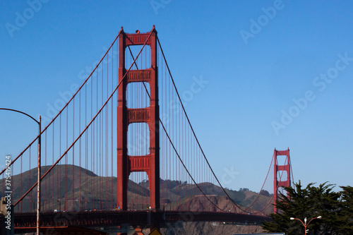 Golden Gate Bridge against a blue sky © Allen Penton