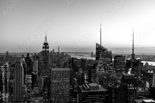 New York's landscape. Panoramic view of the american city.