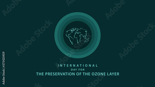 International Day for the Preservation of the Ozone Layer. Vector Illustration