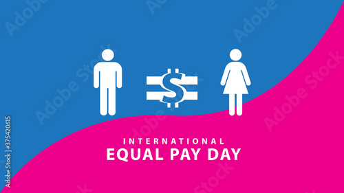 International Equal Pay Day. Vector Illustration