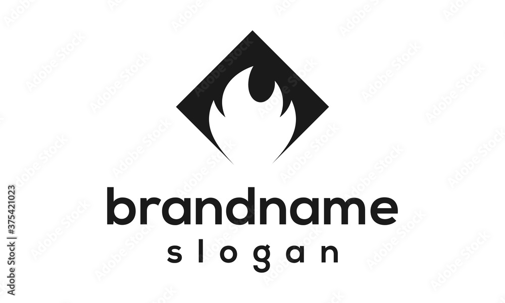 Fire logo design vector