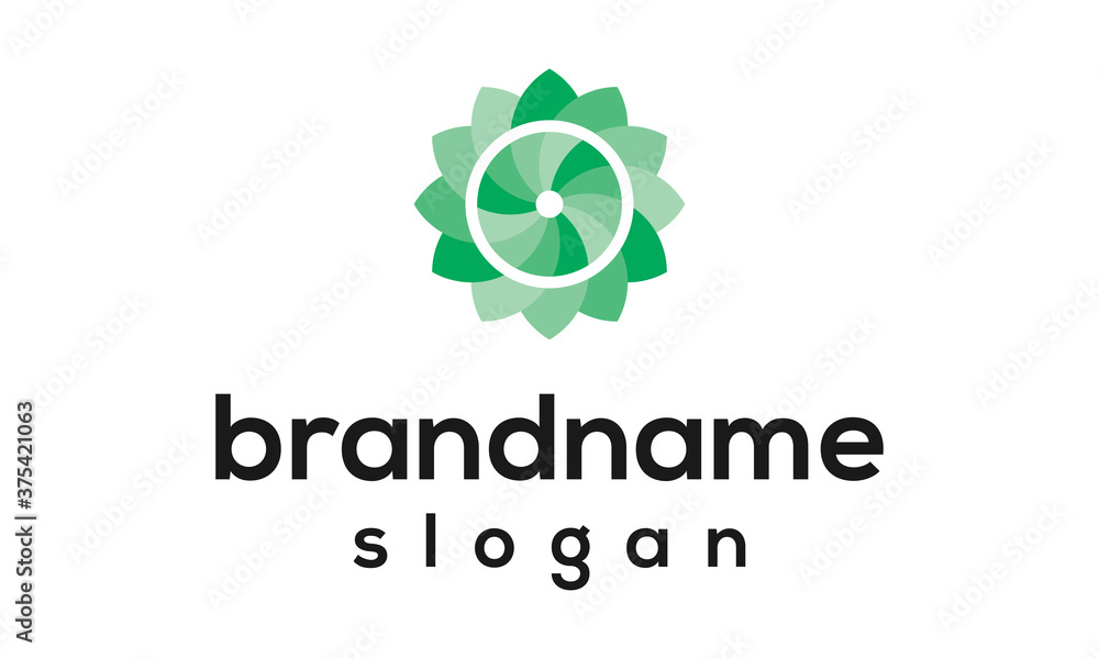 Modern flower logo design vector Modern flower logo design vector