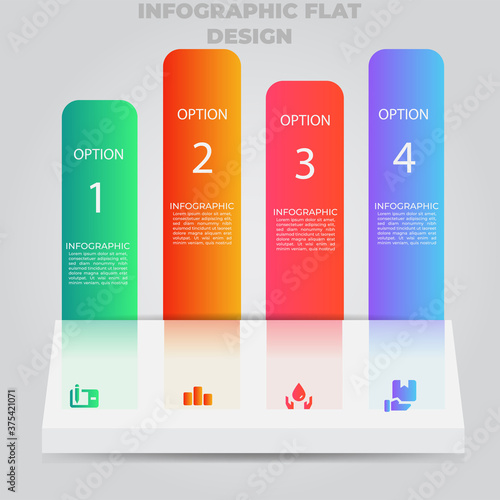 Business data visualization. Process chart. Abstract elements of graph, diagram with steps, options, parts or processes. Vector business template for presentation. Creative concept for infographic.